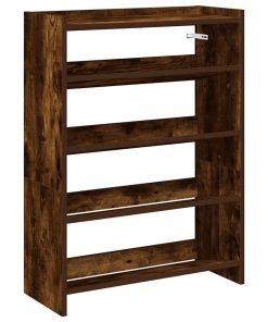 Scarpiera Rovere Fumo 60x25x81 Cm In Legno Multistrato