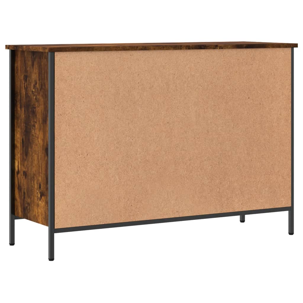 Scarpiera Rovere Fumo 100x35x70 Cm In Legno Multistrato - Image 5