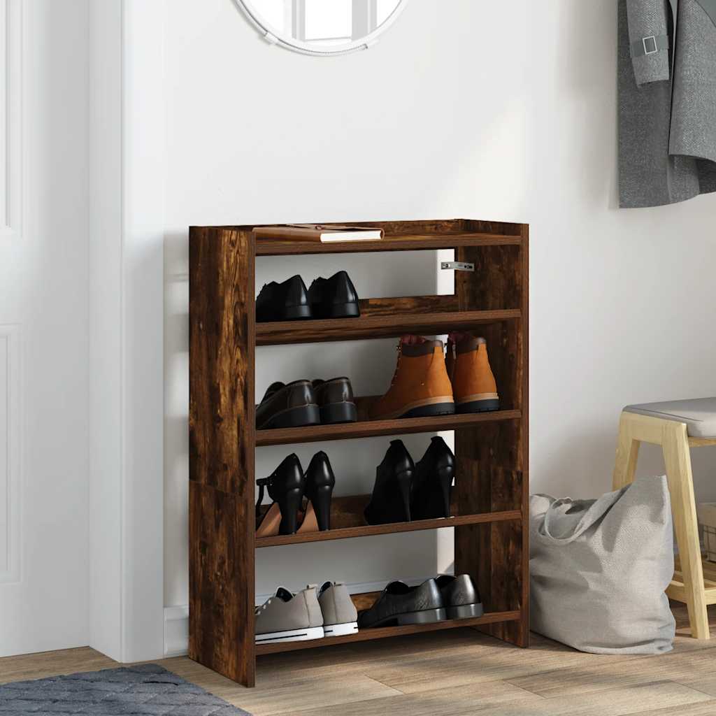 Scarpiera Rovere Fumo 60x25x81 Cm In Legno Multistrato - Image 6