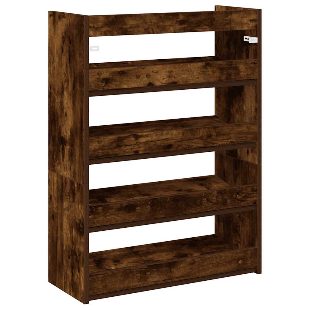 Scarpiera Rovere Fumo 60x25x81 Cm In Legno Multistrato - Image 3