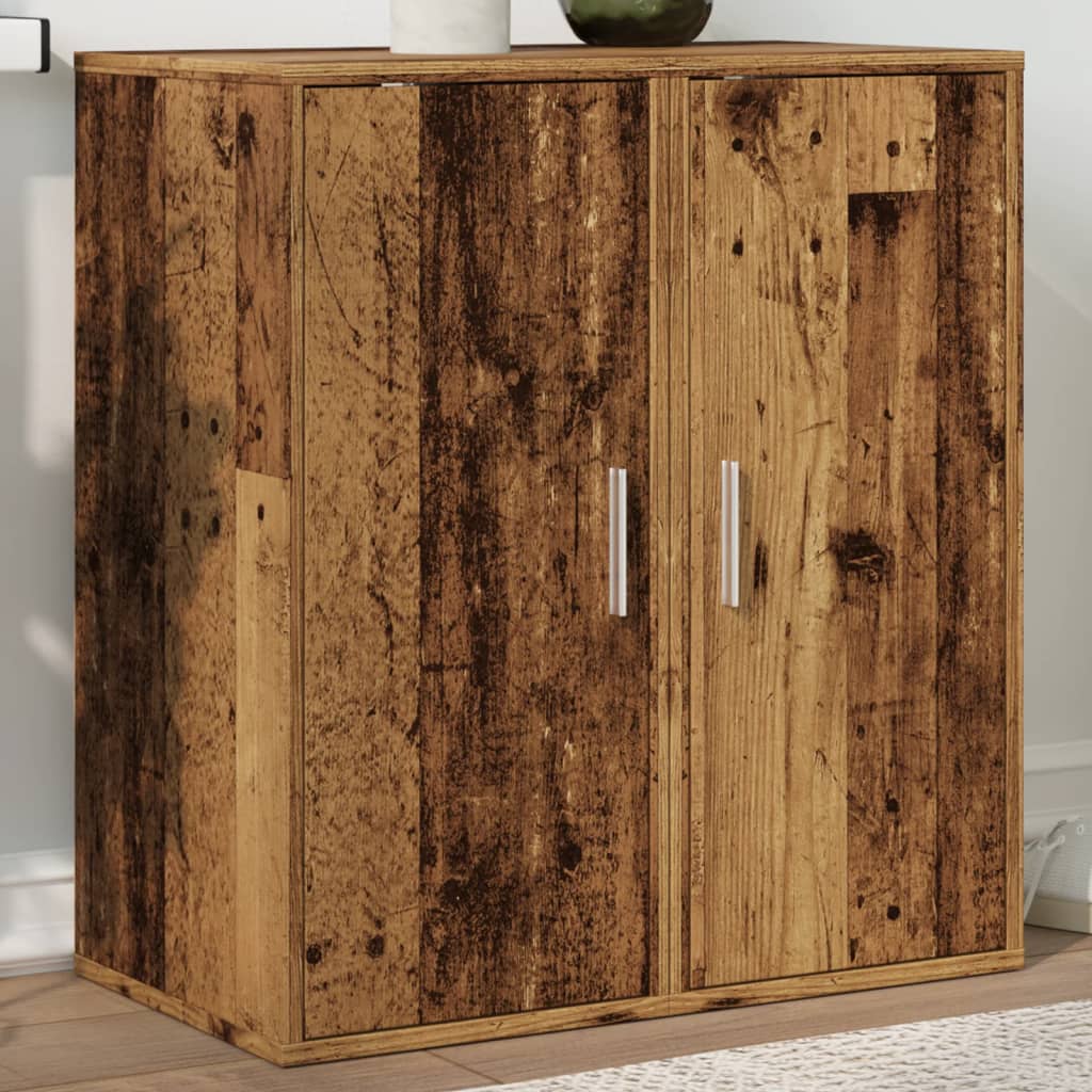 Scarpiere 2 Pz Legno Antico 32x35x70 Cm In Legno Multistrato
