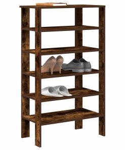 Scarpiera Rovere Fumo 61x32x105 Cm In Truciolato