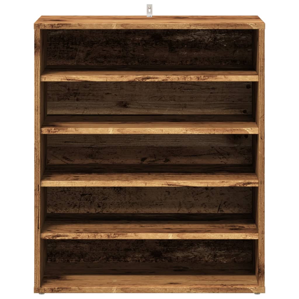 Scarpiera Legno Vecchio 60x35x70 Cm In Legno Multistrato
