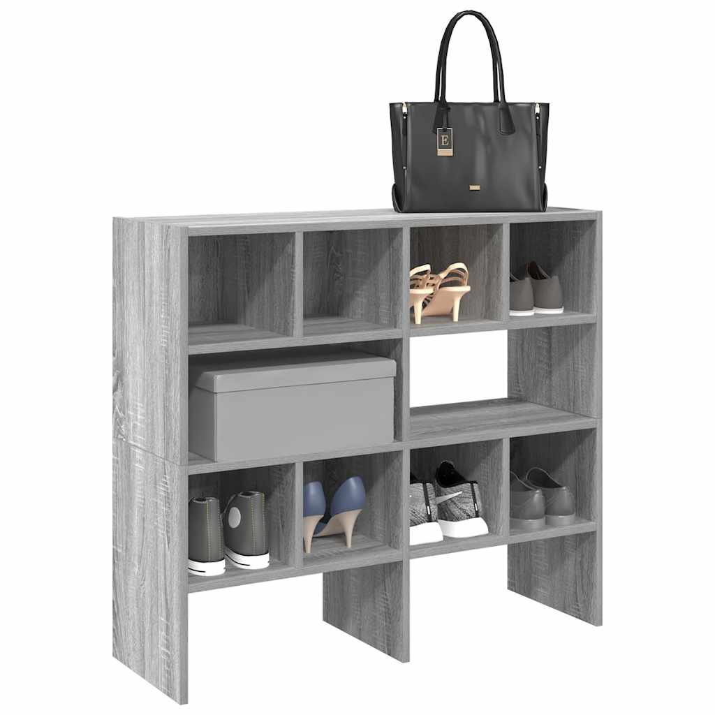 Scarpiere 2 Pz Impilabili Grigio Sonoma 89,5x30x40 cm