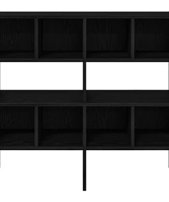 Scarpiere 2 Pz Impilabili Rovere Nero 89,5x30x40 cm