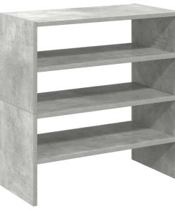 Scarpiere 2 Pz Impilabili Grigio Cemento 60x30x30,5 cm