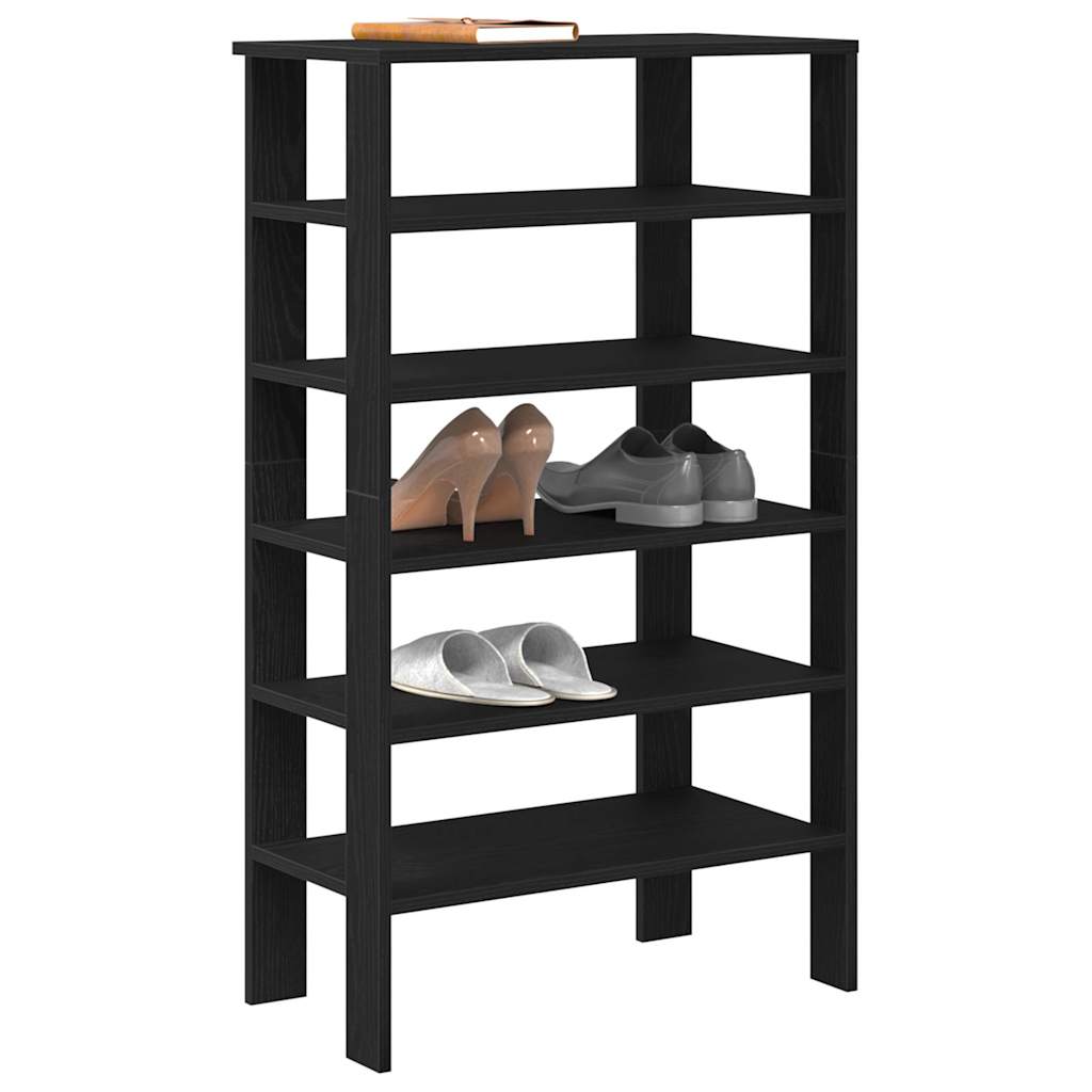 Scarpiera Nera 61x32x105 Cm In Truciolato