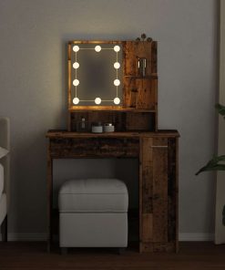 Toeletta Con Led Legno Antico 86,5x35x136 cm