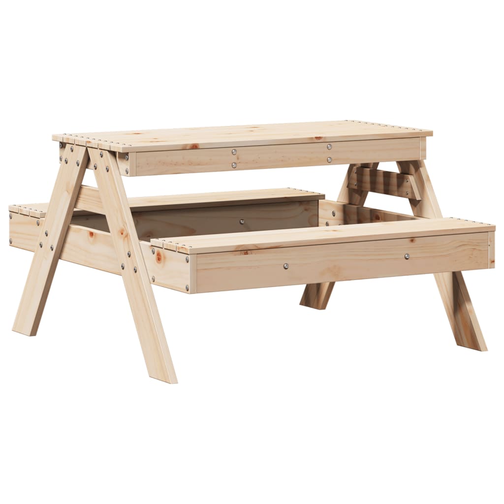 Tavolo Da Picnic Per Bambini 88x97x52 Cm Legno Massello Di Pino - Image 6