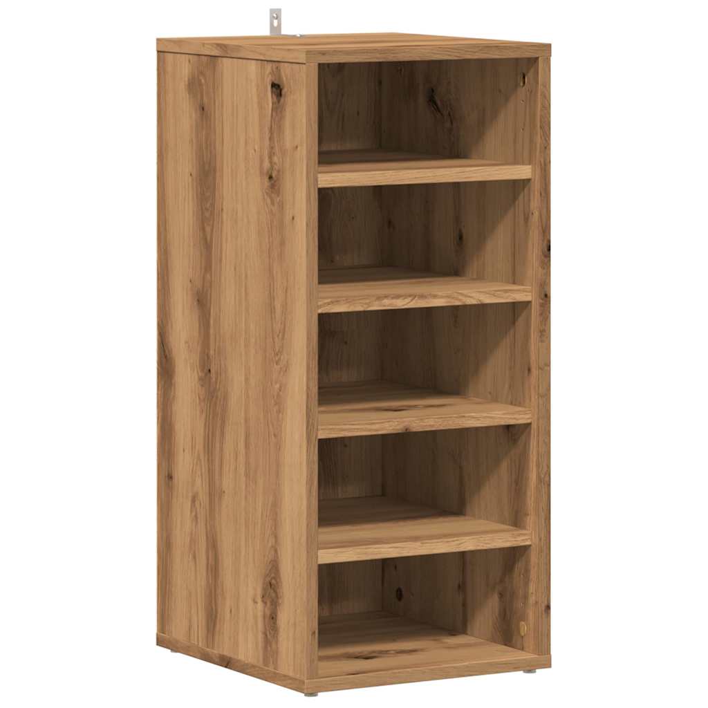 Scarpiera Rovere Artigianale 32x35x70 Cm In Legno Multistrato - Image 3