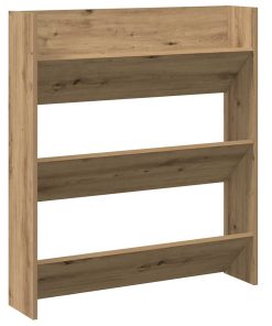 Scarpiera A Muro Rovere Artigianale 80x18x90 Cm In Truciolato