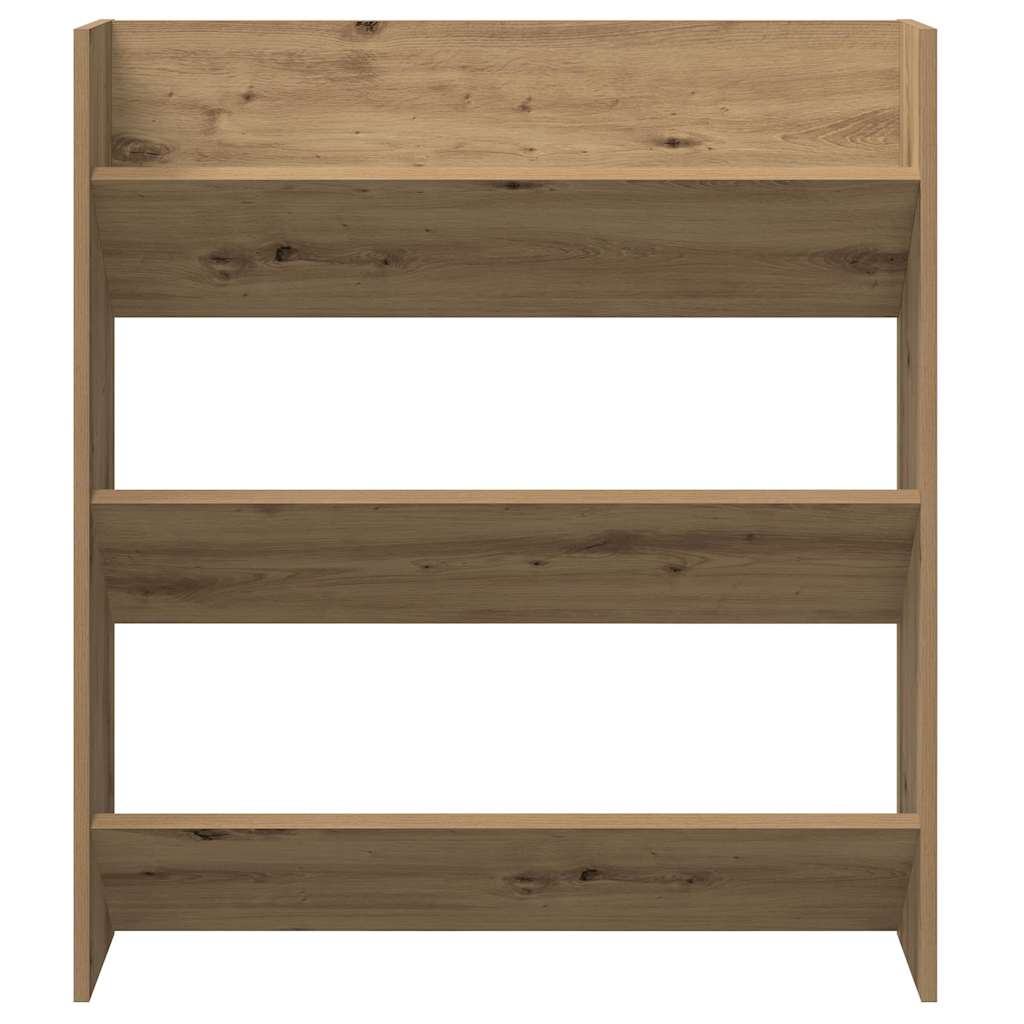 Scarpiera A Muro Rovere Artigianale 80x18x90 Cm In Truciolato - Image 2