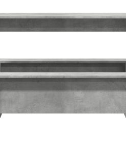 Set Tavolo Da Pranzo E Panche 3 Pz Grigio Cemento In Truciolato