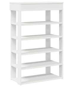 Scarpiera Bianca 60x30x98 Cm In Legno Multistrato