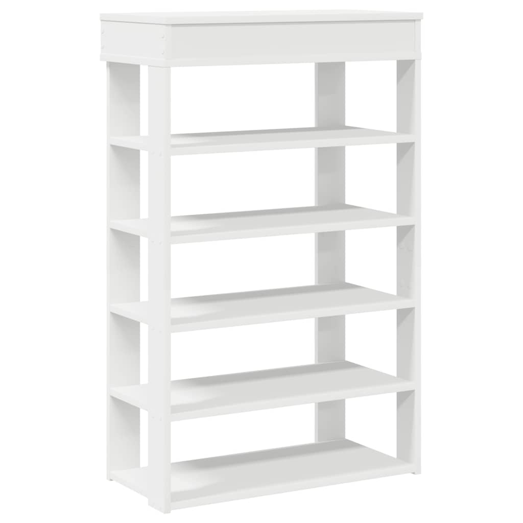Scarpiera Bianca 60x30x98 Cm In Legno Multistrato