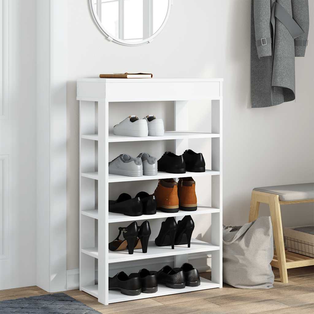 Scarpiera Bianca 60x30x98 Cm In Legno Multistrato - Image 2