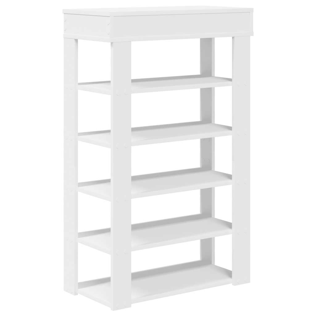 Scarpiera Bianca 60x30x98 Cm In Legno Multistrato - Image 4