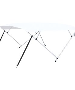 Bimini Di Prua Tendalino A 4 Archi Bianco 243x(230-244)x137 cm