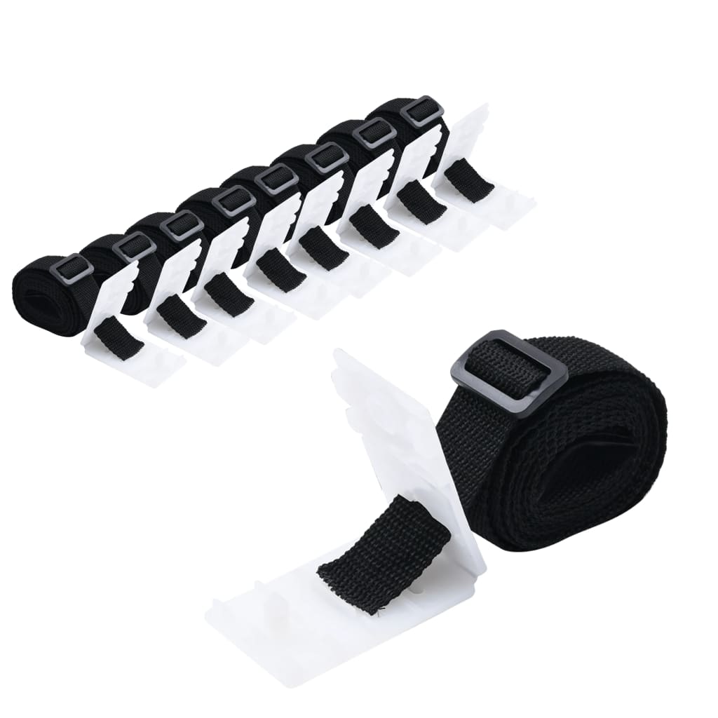 Cinghie Di Fissaggio Universali Per Coperture Piscina 8 Pz 1,8m