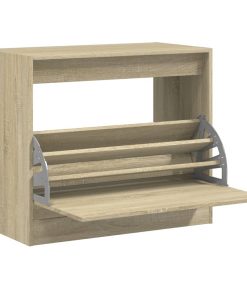 Scarpiera Rovere Sonoma 80x42x69 Cm In Legno Multistrato