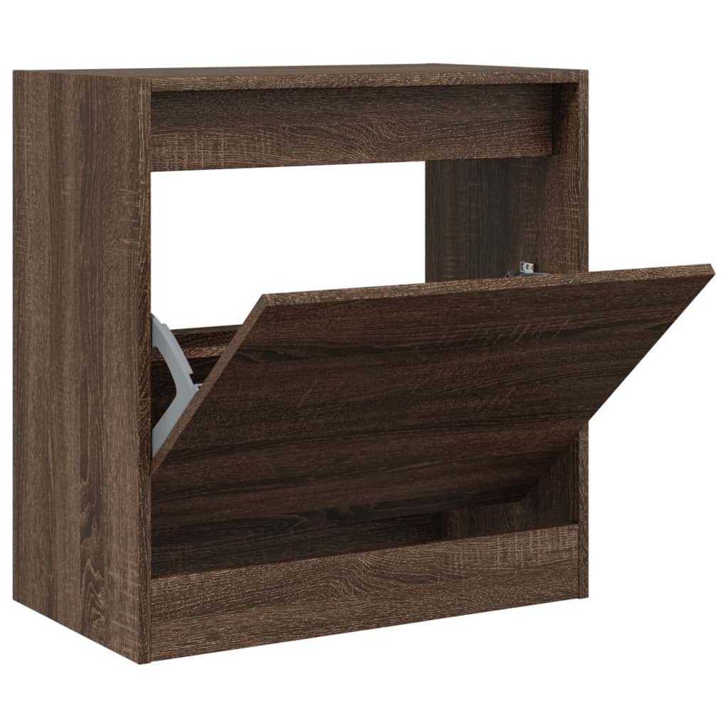 Scarpiera Rovere Marrone 60x34x63,5 Cm In Legno Multistrato
