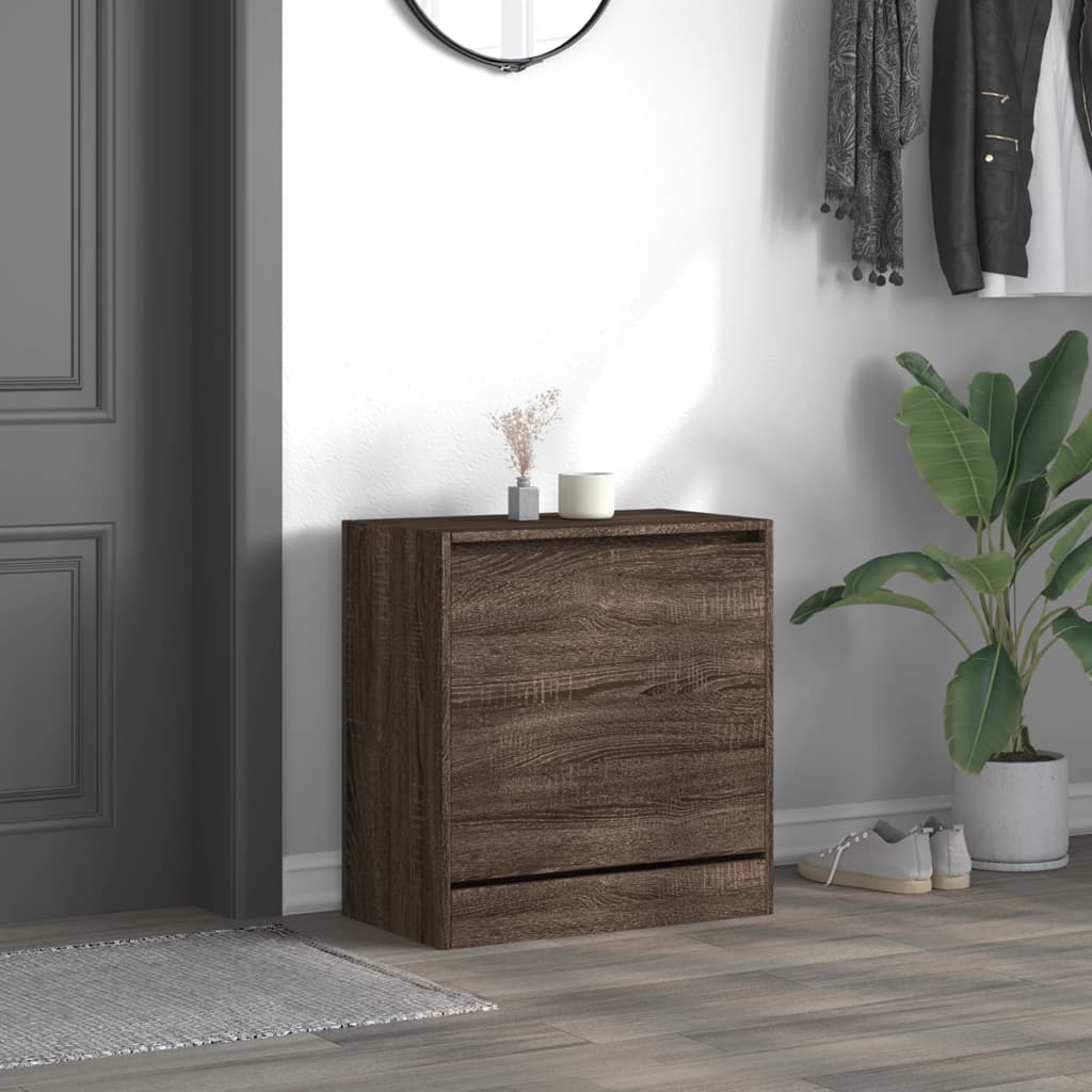 Scarpiera Rovere Marrone 60x34x63,5 Cm In Legno Multistrato - Image 6