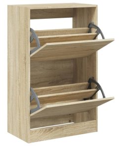 Scarpiera Rovere Sonoma 60x34x96,5 Cm In Legno Multistrato