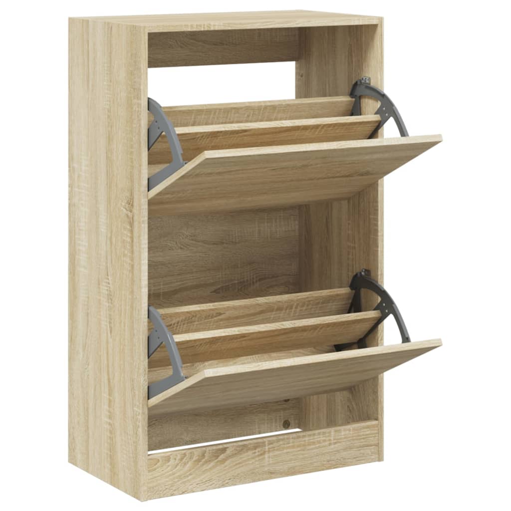 Scarpiera Rovere Sonoma 60x34x96,5 Cm In Legno Multistrato