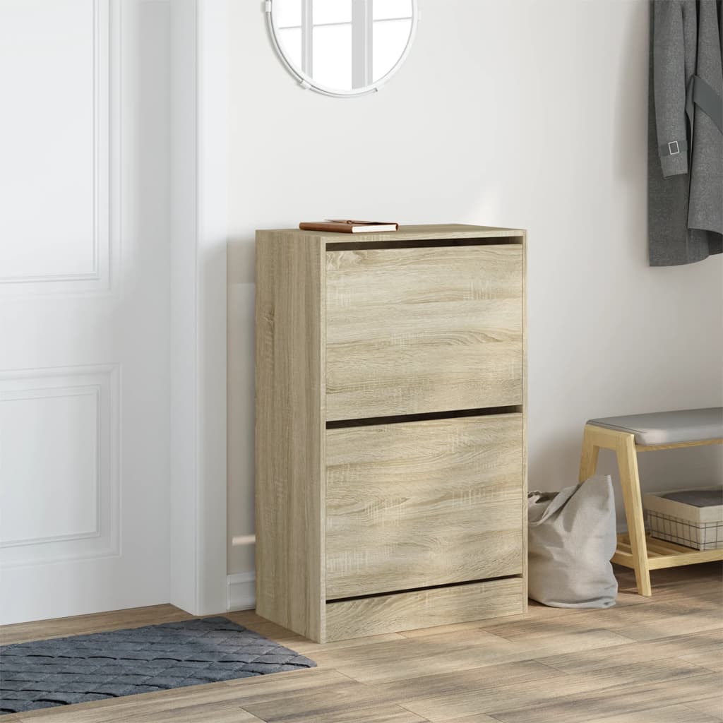 Scarpiera Rovere Sonoma 60x34x96,5 Cm In Legno Multistrato - Image 2