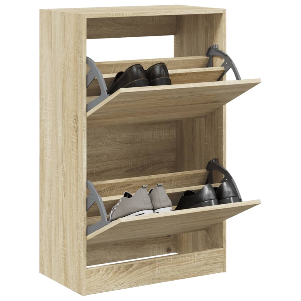 Scarpiera Rovere Sonoma 60x34x96,5 Cm In Legno Multistrato - Image 5