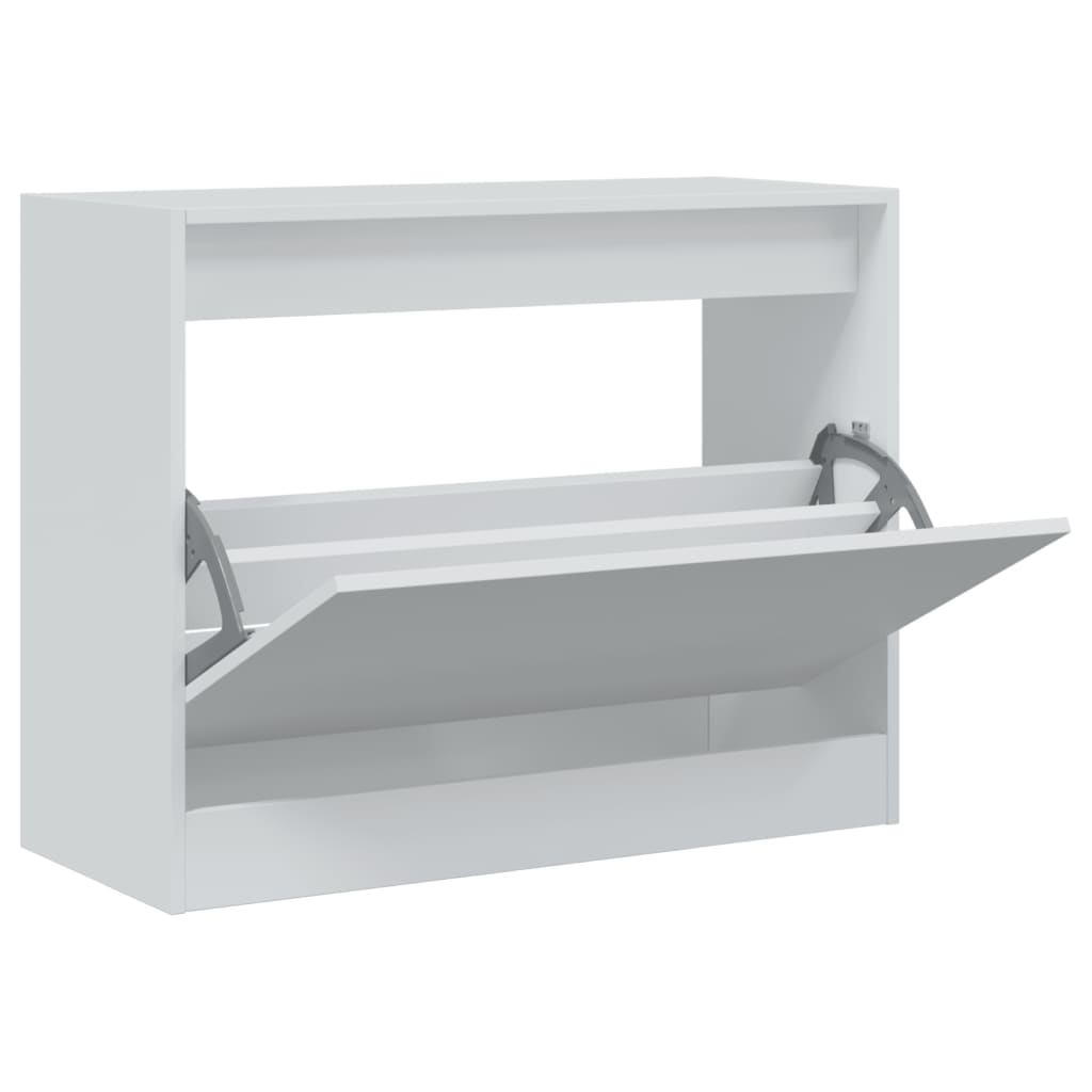 Scarpiera Bianca 80x34x63 Cm In Legno Multistrato - Image 3