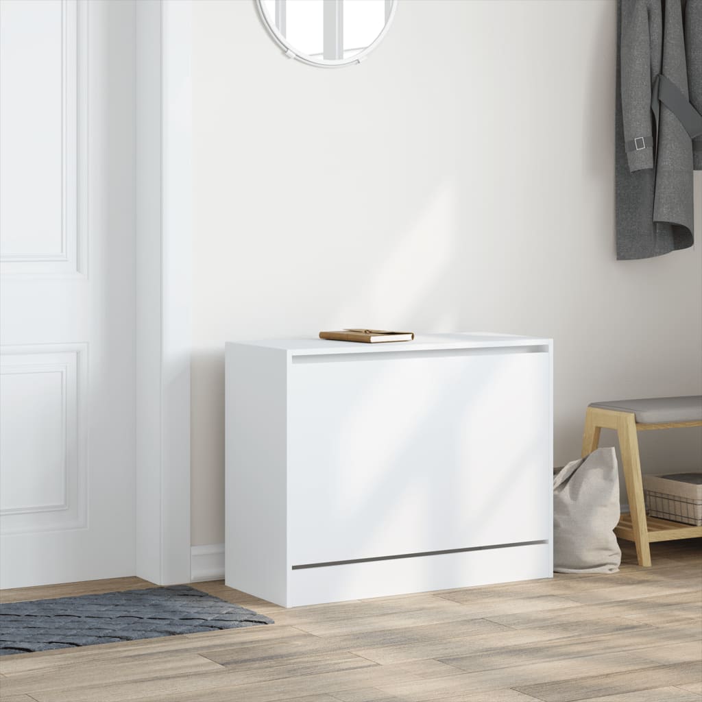 Scarpiera Bianca 80x34x63 Cm In Legno Multistrato - Image 6