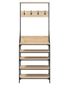Appendiabiti Con Porta Scarpe Rovere Sonoma 70x34x184 cm
