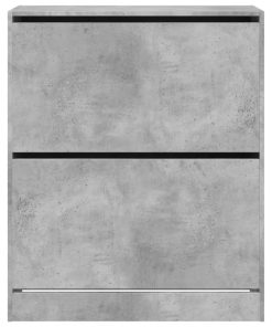 Scarpiera Grigio Cemento 80x34x96,5 Cm In Legno Multistrato