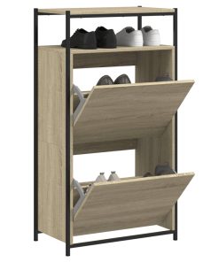 Scarpiera Rovere Sonoma 60x34x112 Cm In Legno Multistrato
