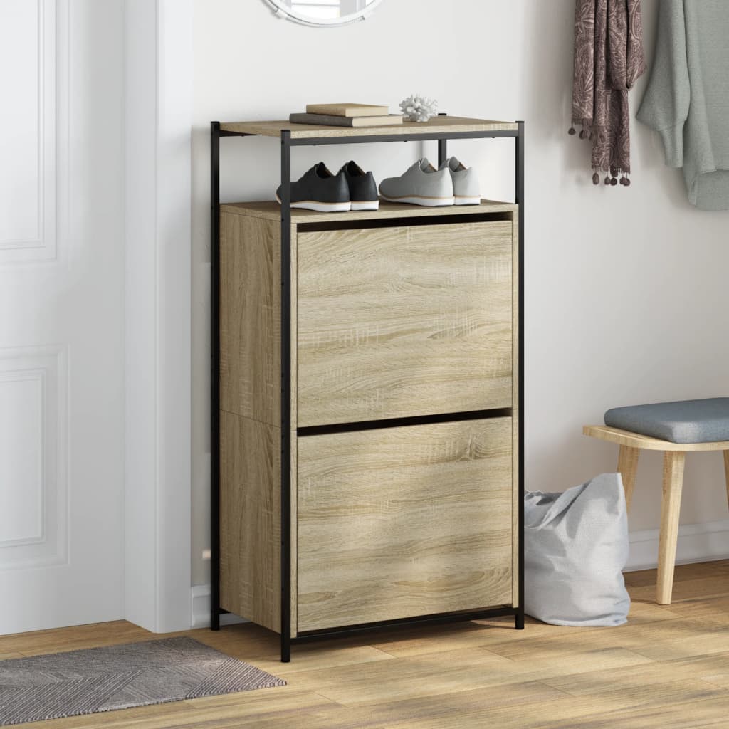 Scarpiera Rovere Sonoma 60x34x112 Cm In Legno Multistrato - Image 5