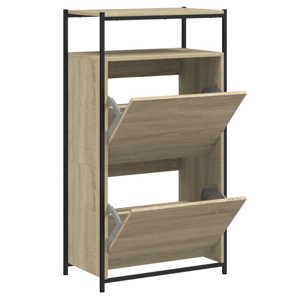 Scarpiera Rovere Sonoma 60x34x112 Cm In Legno Multistrato - Image 6