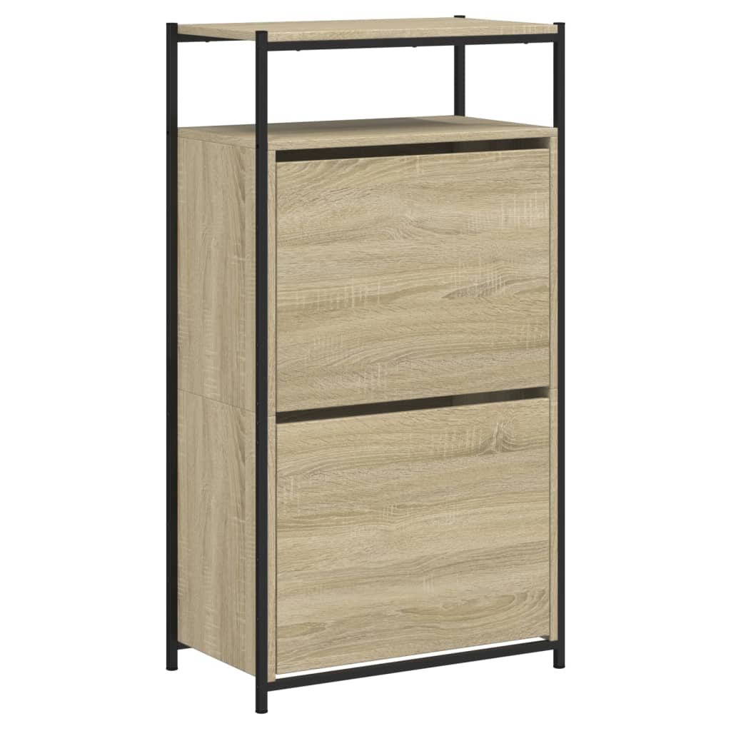 Scarpiera Rovere Sonoma 60x34x112 Cm In Legno Multistrato - Image 4