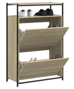 Scarpiera Rovere Sonoma 75x34x112 Cm In Legno Multistrato