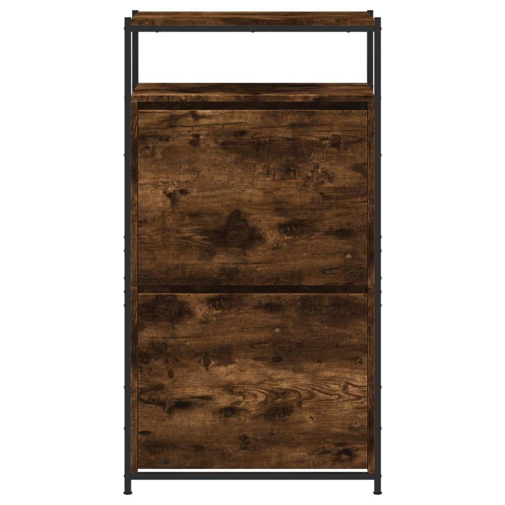 Scarpiera Rovere Fumo 60x34x112 Cm In Legno Multistrato - Image 6