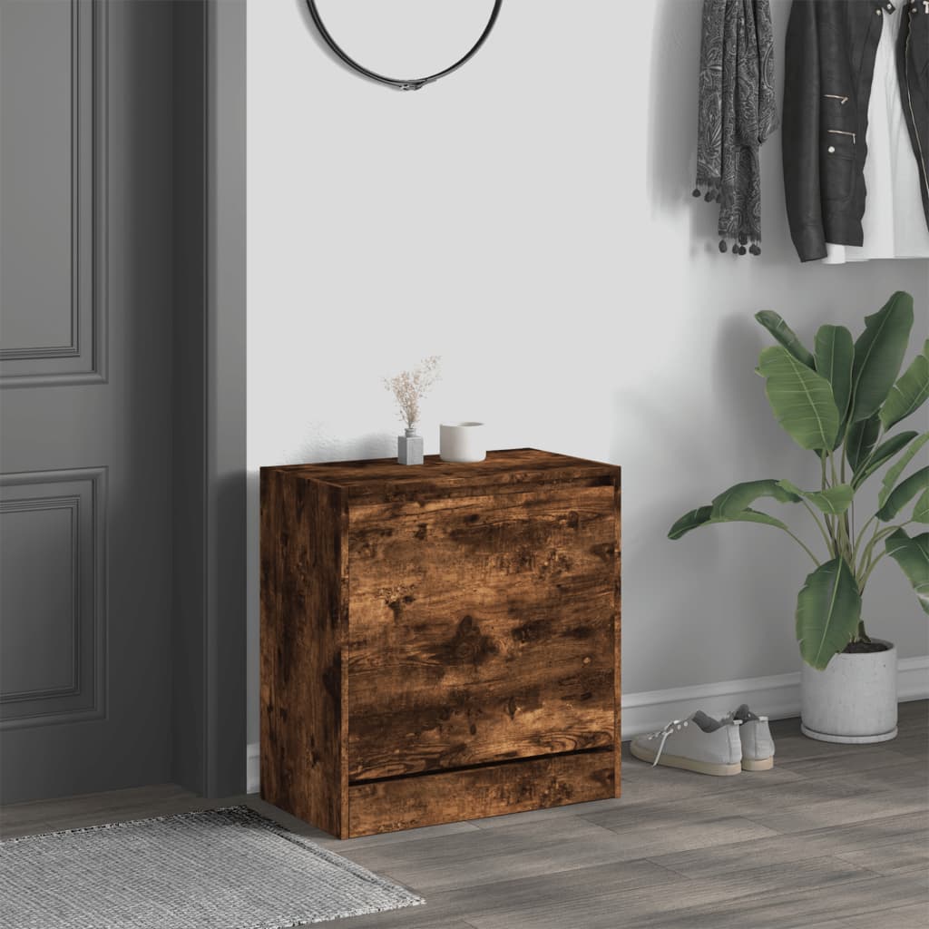 Scarpiera Rovere Fumo 60x34x63,5 Cm In Legno Multistrato - Image 3