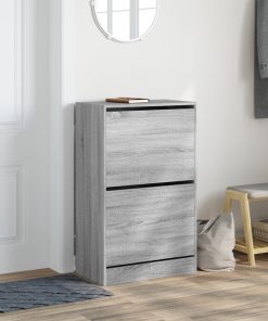 Scarpiera Grigio Sonoma 60x34x96,5 Cm In Legno Multistrato