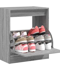 Scarpiera Grigio Sonoma 60x42x69 Cm In Legno Multistrato