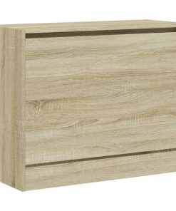 Scarpiera Rovere Sonoma 80x34x63 Cm In Legno Multistrato