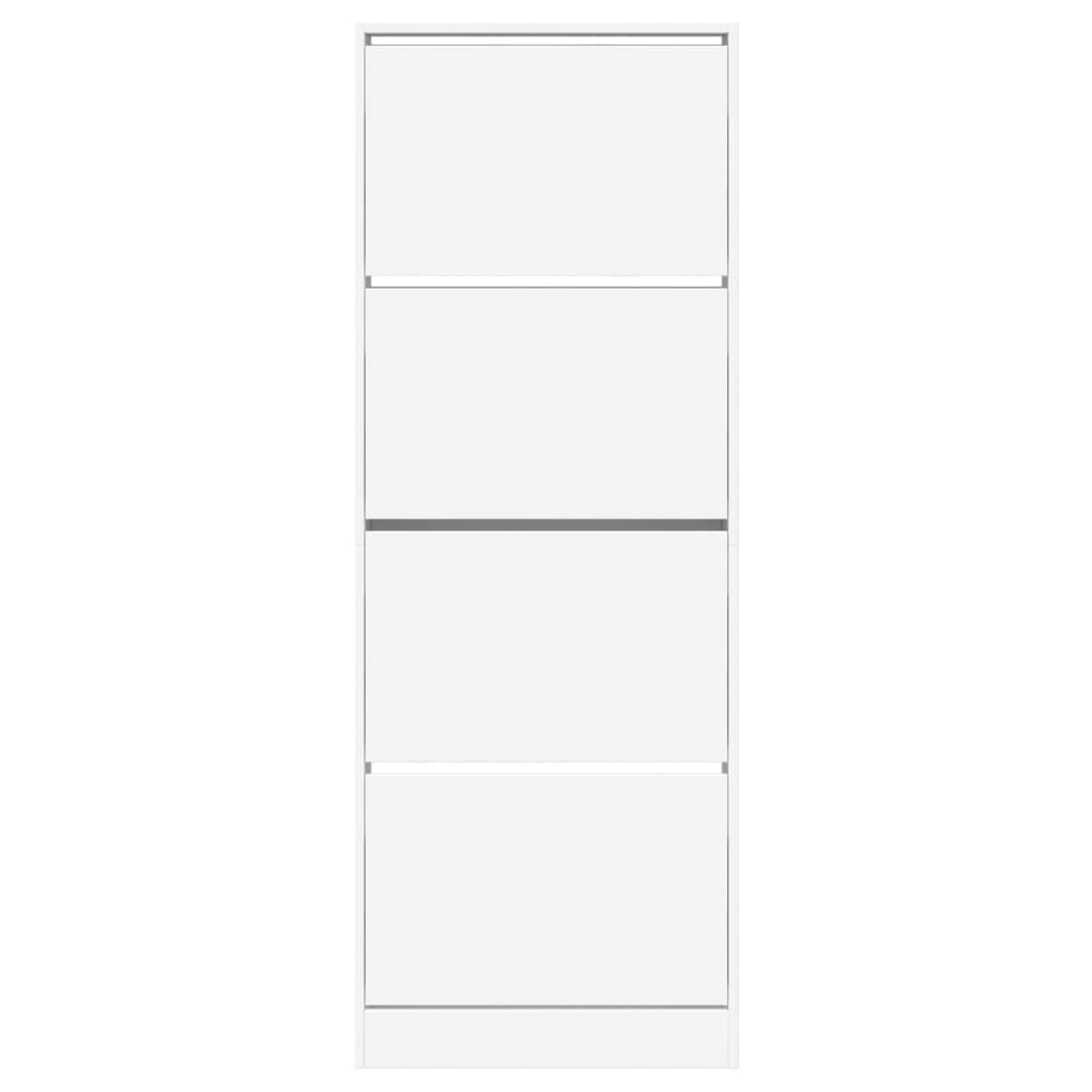 Scarpiera Bianca 60x21x163,5 Cm In Legno Multistrato - Image 6