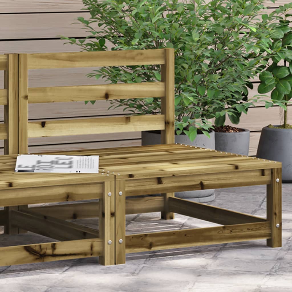 Divano Da Giardino Senza Braccioli 70x70x67 Cm Pino Impregnato