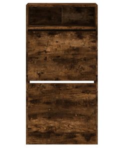 Scarpiera Rovere Fumo 60x34x116 Cm In Legno Multistrato