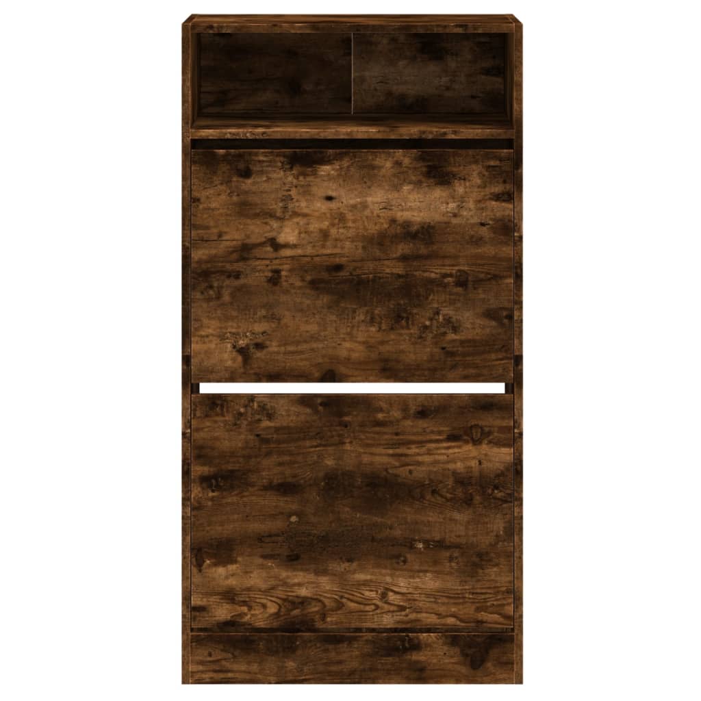 Scarpiera Rovere Fumo 60x34x116 Cm In Legno Multistrato