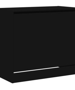 Scarpiera Nera 80x42x69 Cm In Legno Multistrato