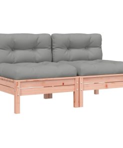 Divani Giardino Senza Braccioli Con Cuscini 2 Pz Legno Douglas